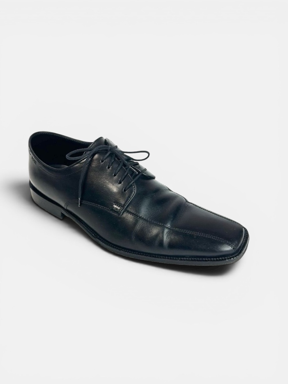 BOSS Hugo Boss Black Square Toe Dress Shoe Derby Lace Up Men’s Size US 11